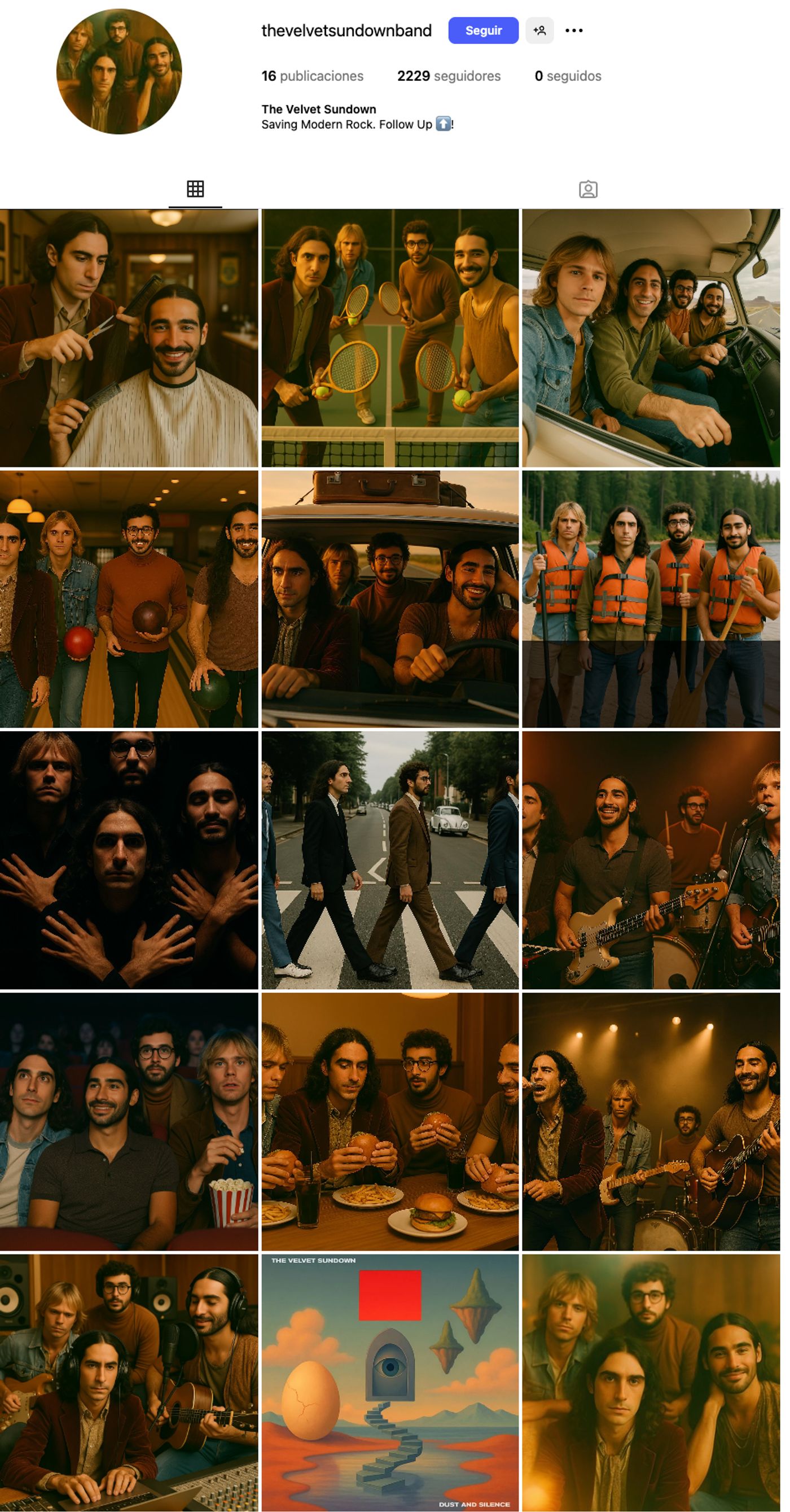 Cringe máximo.<a href="https://www.instagram.com/thevelvetsundownband/" target="_blank"> Ver perfil de IG </a>