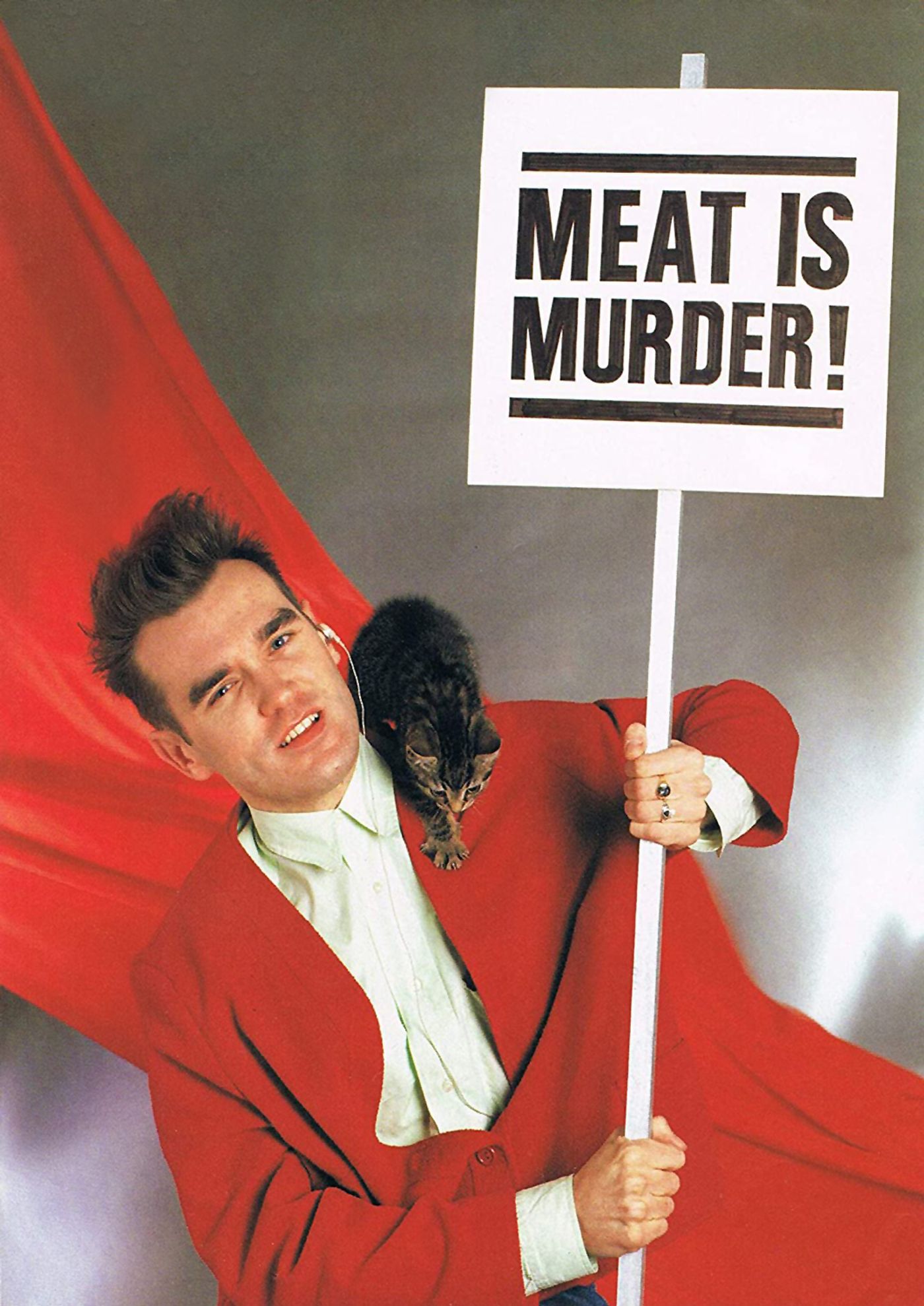Morrissey y su eslogan contra la carne.
