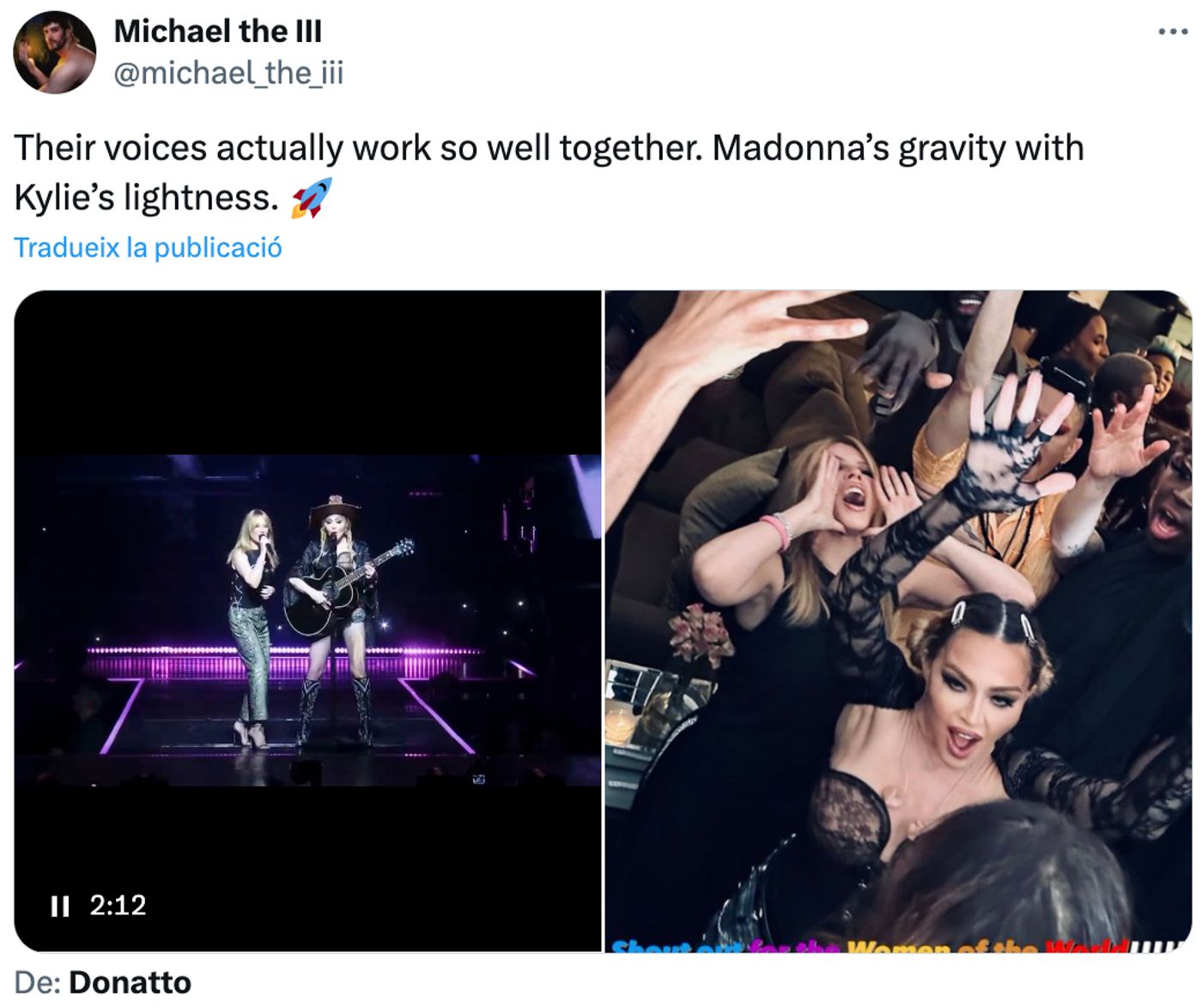 “Felicità / È tenersi per mano, andare lontano, la felicità”.<a href="https://twitter.com/michael_the_iii/status/1766328327499870523" target="_blank"> Ver tuit </a>