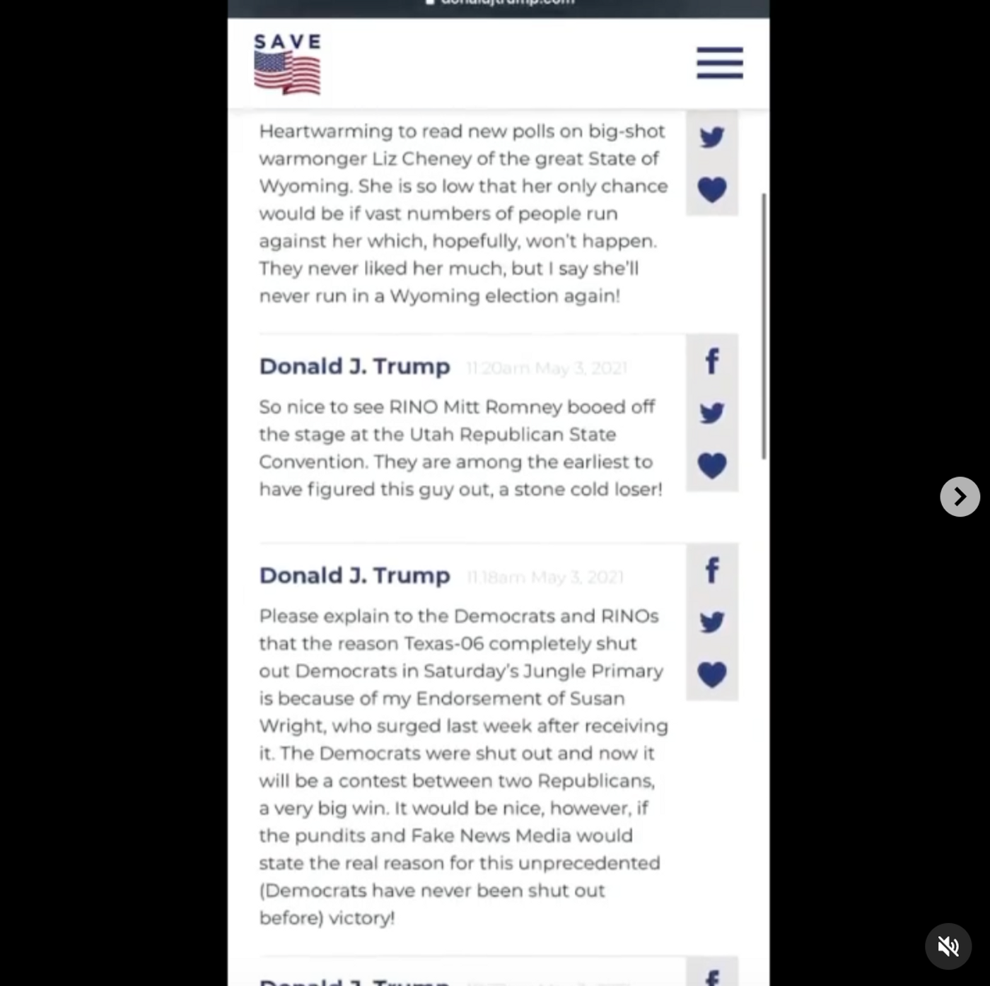 Trump siempre da juego (haced scroll lateral). <a href="https://www.instagram.com/p/COfoxPNrlvb" target="_blank">Ver en Instagram</a>