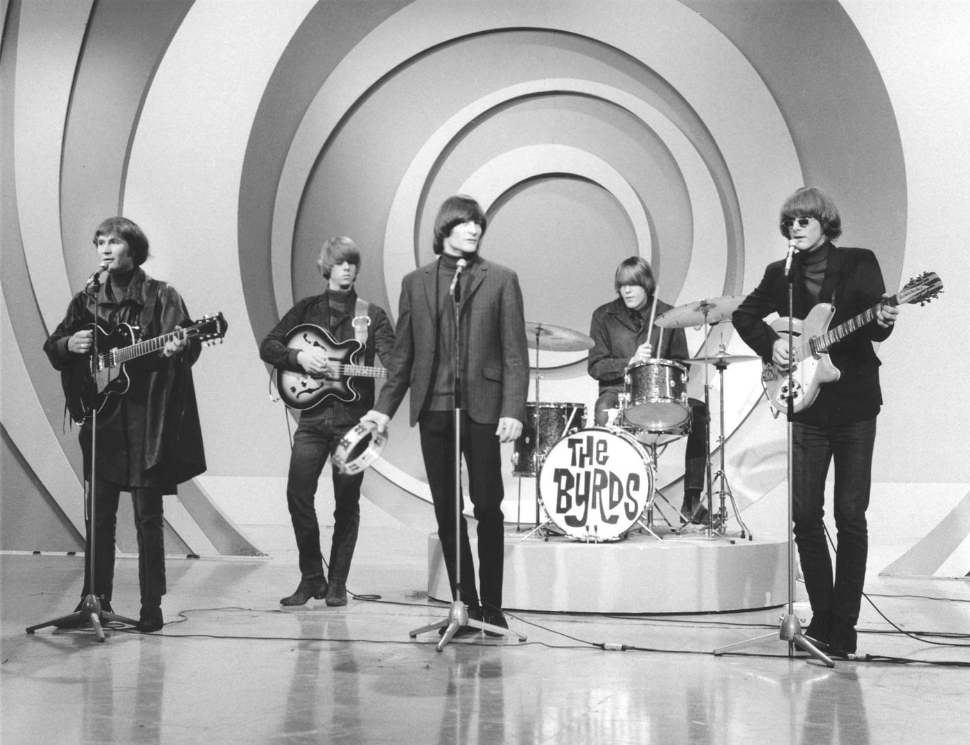 The Byrds, 1965: David Crosby, Chris Hillman, Gene Clark, Michael Clarke y Jim McGuinn. Foto: Michael Ochs Archives (Getty Images).