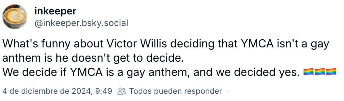 Si ya lo dijo Patti Smith: people have the power.<a href="https://bsky.app/profile/inkeeper.bsky.social/post/3lchri2wu5k2z" target="_blank"> Ver post </a>