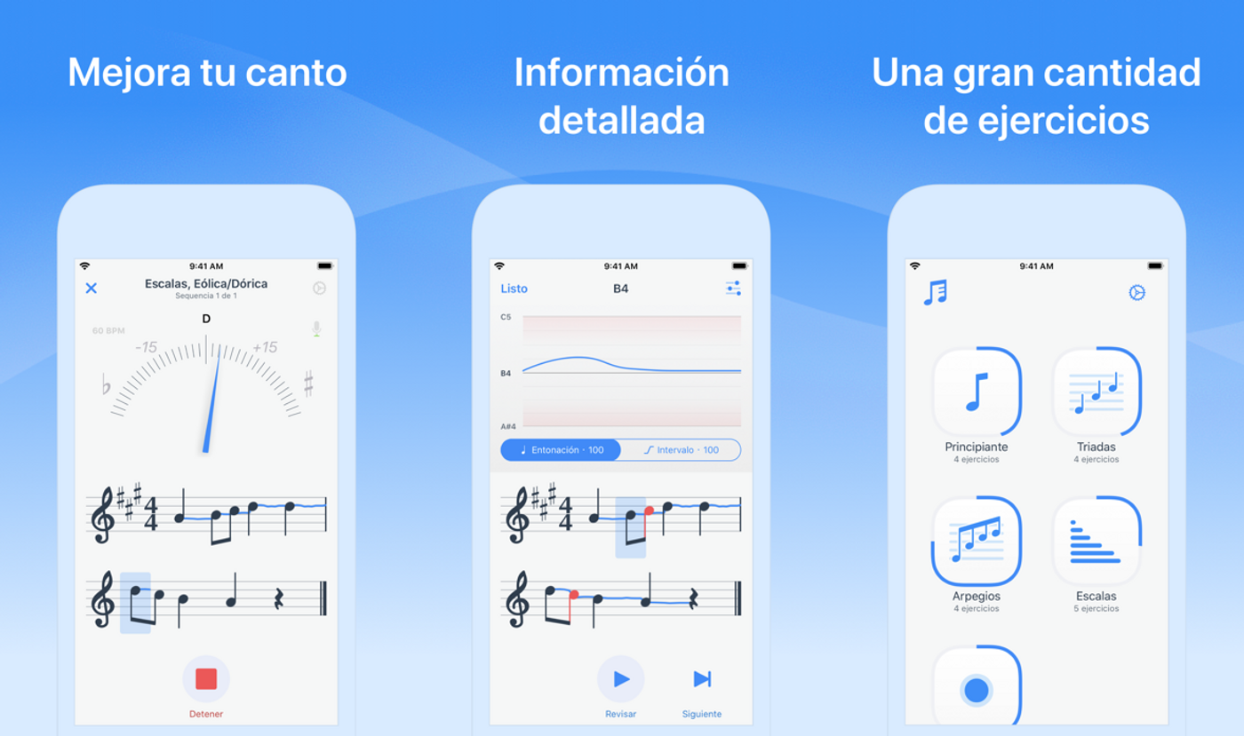 Ella: aplicación de canto que permite educar el oído con ejercicios sencillos en móvil o tablet. Foto: Hirsh Group LLC