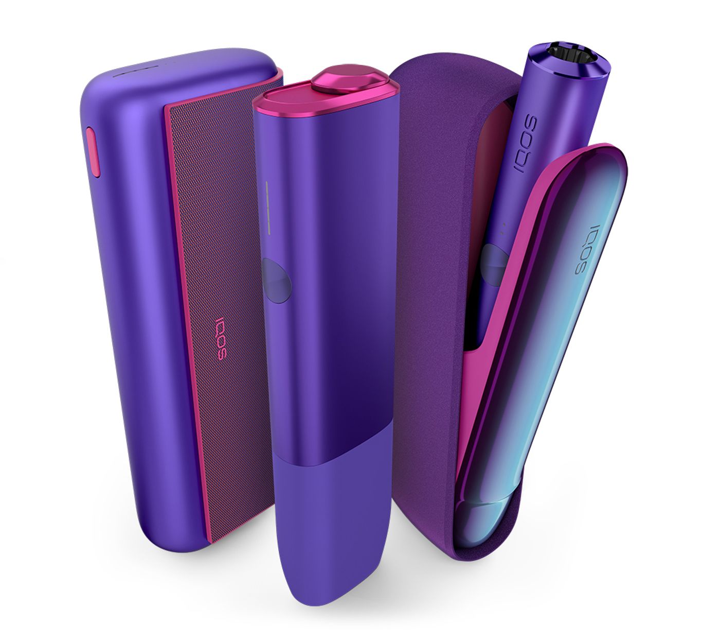 IQOS*, el innovador dispositivo para fumadores adultos que calienta tabaco en lugar de quemarlo. Nueva edición limitada IQOS ILUMA NEON PURPLE.