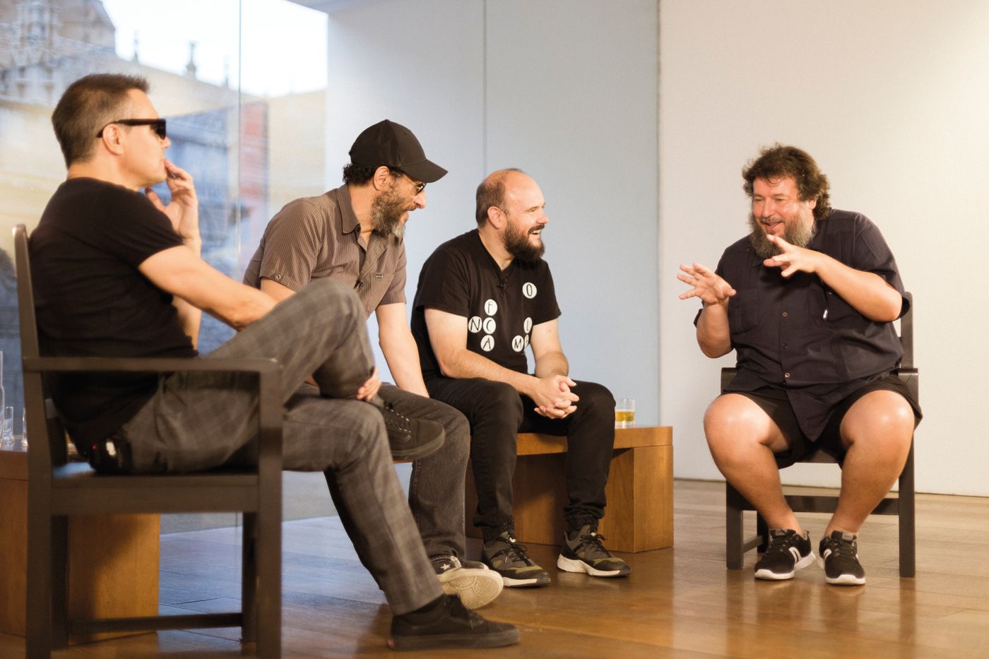 La entrevista: Florent, J, Niño de Elche y Pedro G. Romero en el Centro José Guerrero de Granada.