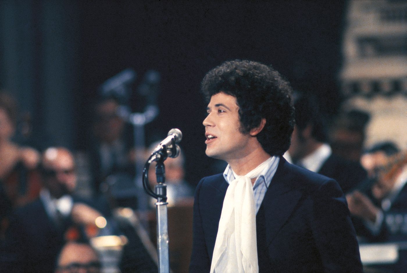En el festival de San Remo, en 1969, su (mal) gran debut público. Foto: Mondadori (Getty Images)