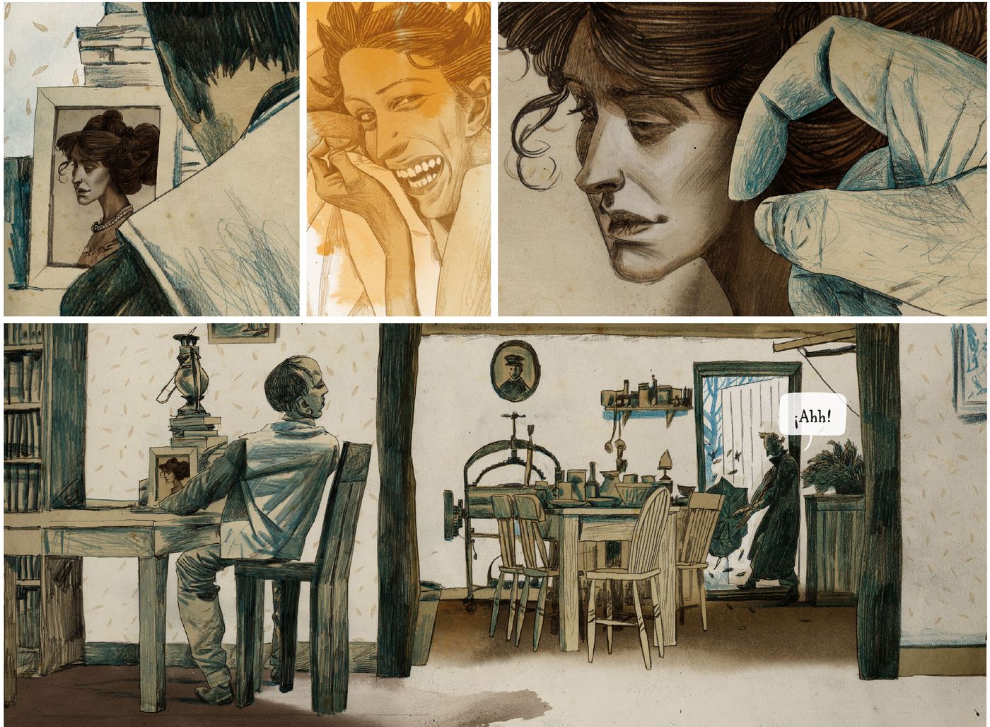 La vida interior de las viñetas. Ilustración: Raptor™ & © 2021 Dave McKean