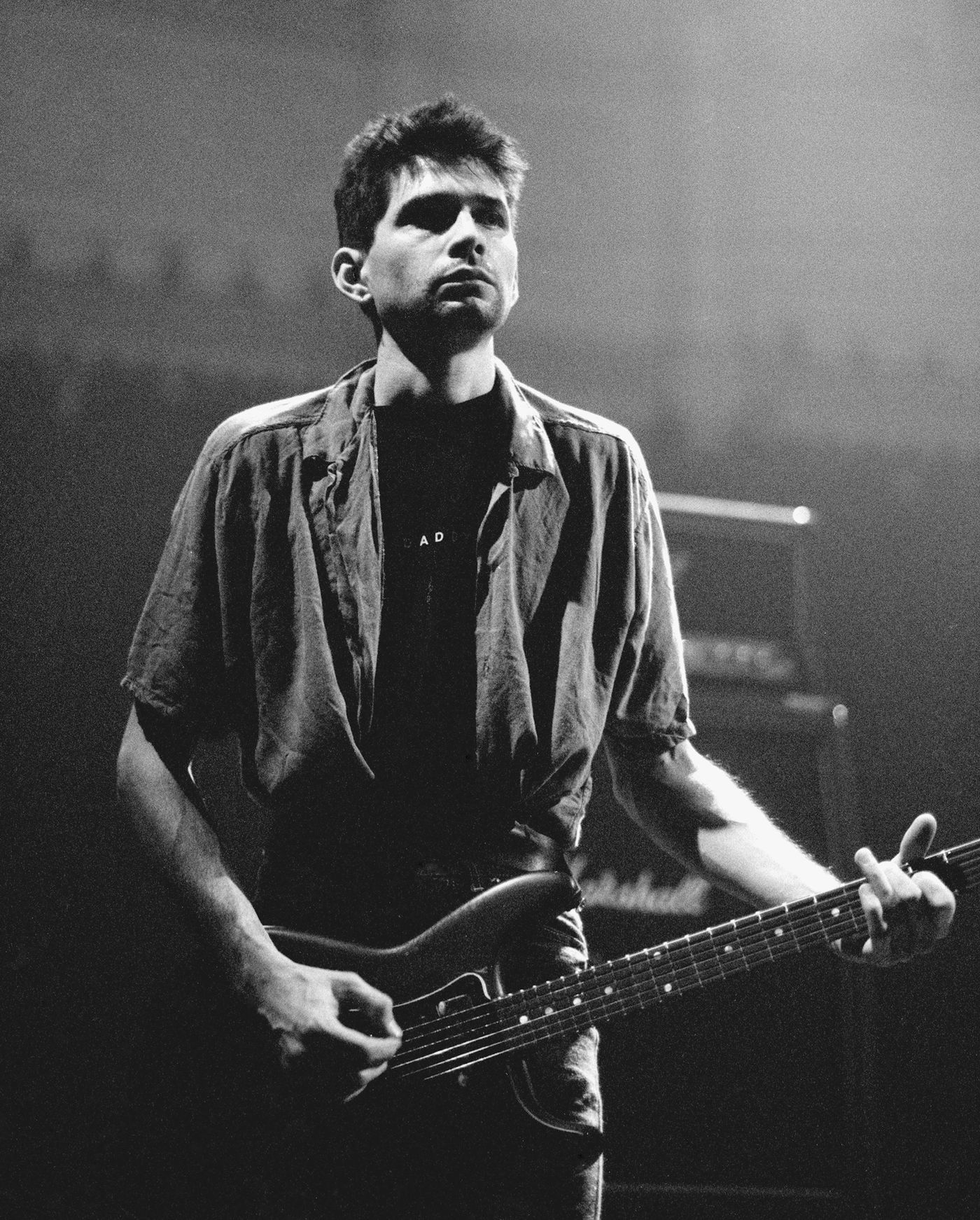 Steve Albini, con Shellac, en 1995, presentando el debut del grupo: “At Action Park” (1994). Foto: Frans Schellekens / Redferns (Getty Images)