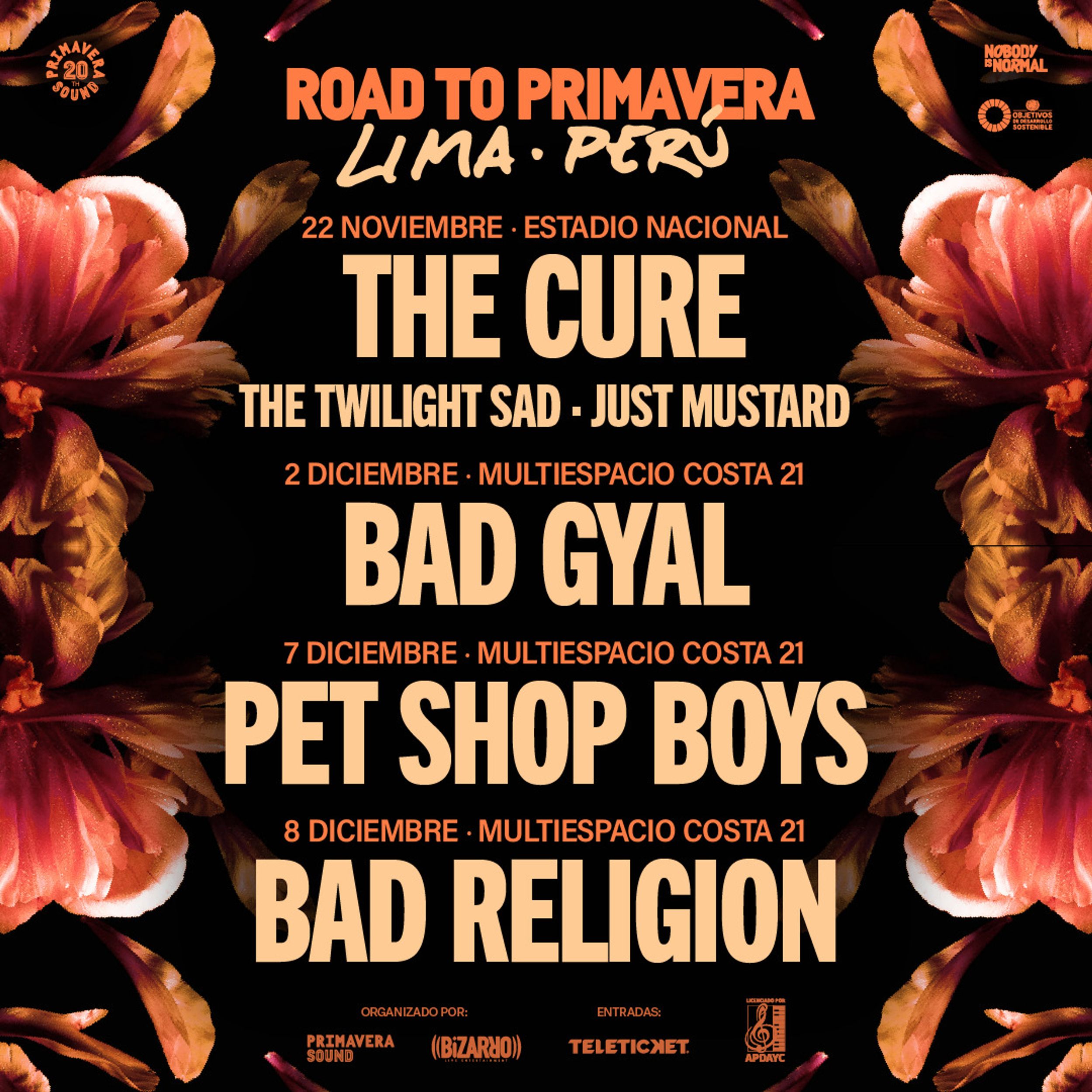 The road to Primavera Sound also passes through Peru: The Cure, Pet Shop  Boys, Bad Gyal and Bad Religion will play in Lima