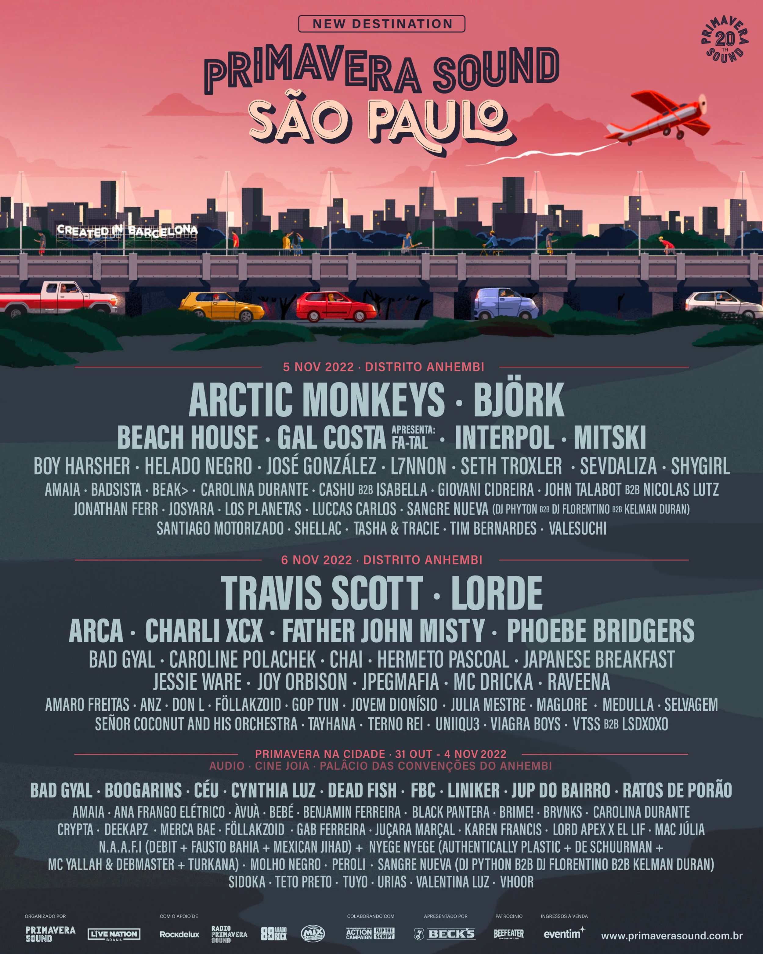 Here it is the official lineup of Primavera Sound São Paulo's first edition
